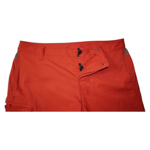 KÜHL Men’s Technical Hiking Shorts Orange Size 36 Outdoor Cargo Zip Pocket - Picture 4 of 9